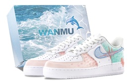 Nike Кроссовки Air Force 1 Heart Signal Low Top для скейтбординга унисекс, белые, розовые, зеленые cw2288-111（team144-心动信号） | white pink green