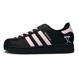 Adidas Низкие кроссовки для скейтбординга Superstar 2 Pink Bowknot, устойчивые к истиранию, унисекс, черно-розовые ji0079（team865-粉色蝴蝶结） | pink
