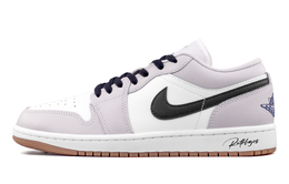 Jordan Баскетбольные кроссовки Air 1 Dior Cushioning, износостойкие, винтажные, низкие, унисекс, черный, белый, серый 553558-146(team425-小迪奥) | light gray