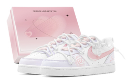 Nike Кроссовки для скейтбординга Court Borough женские, низкие, фиолетовые bq5448-100(teams2-紫韵玫瑰s-box) | pink purple