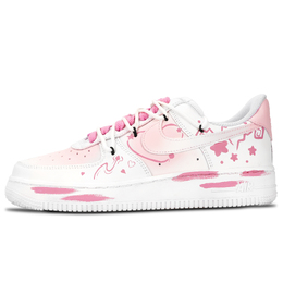 Nike Кроссовки Air Force 1 Air Force 1, Star Arrow Love Language, износостойкие, низкие, для скейтбординга, унисекс, розовые dd8959-100（team883- 星箭爱语） | pink