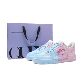 Nike Легкие низкие кроссовки для скейтбординга Air Force 1 Magic Trail, унисекс, синие, розовые cw2288-111（team241-魔力轨迹s-box） | blue pink shopping bag