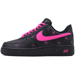Nike Кроссовки Air Force 1 с низким верхом для скейтборда, устойчивые к истиранию, унисекс, цвет: черный, розовый, красный cw2288-001（team91-黑武士 满天星 玫红） | black rose red