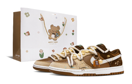 Nike Кроссовки для скейтбординга Dunk Butter Latte, устойчивые к истиранию, унисекс, белые, коричневые hv1794-211(team864-黄油拿铁手提袋) | white brown