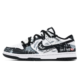 Nike Кроссовки для скейтбординга Dunk Luxury Streetwear серые, с амортизацией, износостойкие, унисекс, черные, белые, серые hf5441-100(team1027-高街灰度) | black white gray