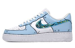 Nike Легкие низкие кроссовки для скейтбординга Air Force 1 Van Gogh Note, унисекс, белые, синие cw2288-111（team241-梵高笔记） | white blue