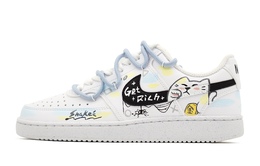 Nike Кроссовки Court Vision 1 Lucky Cat Collection, с амортизацией Wealth, износостойкие, низкие, для скейтбординга, женские, сине-белые dh3158-101（team218-来财） | white