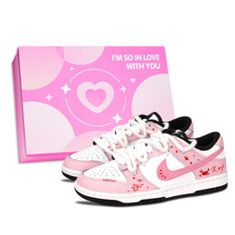 Nike Кроссовки для скейтбординга Dunk Black White, Stellar Crab Step, устойчивые к истиранию, розовые, унисекс dd1391-100（team883-恒星蟹步粉鞋盒） | pink