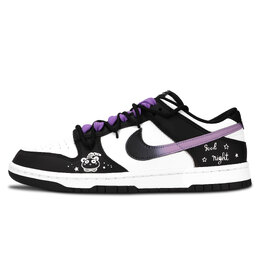 Nike Кроссовки для скейтбординга Dunk Black White, Night Star, износостойкие, низкие, унисекс, фиолетовые dd1391-100（team883-夜辰星） | purple