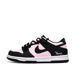 Nike Кроссовки для скейтбординга Dunk унисекс, низкие, черные/белые/розовые dd1391-100(team920-樱花白桃双鞋带) | black pink