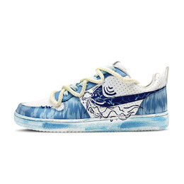Nike Кроссовки для скейтборда Court Borough Ruined Ruins Deep Sea, устойчивые к истиранию, синие, унисекс 838937-111(team660-破败废墟-深海） | blue