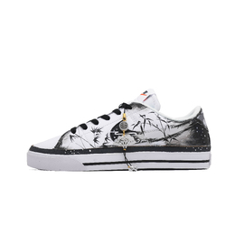 Nike Износостойкие и легкие низкие кроссовки для скейтбординга Court Legacy Ink Bamboo унисекс белого и черного цвета dh3162-100(team861-墨竹） | white black