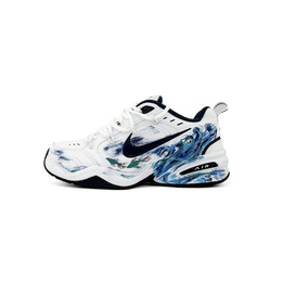 Nike Кроссовки Air Monarch 4 с амортизацией, износостойкие, низкие, массивные, унисекс, белые, синие 415445-105（team951-浪花） | white blue
