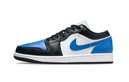 Jordan Баскетбольные кроссовки Air 1 Toe с низким верхом, устойчивые к истиранию, винтажные, унисекс, сине-черные 553558-165(team282-蓝黑脚趾) | blue black