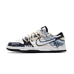 Nike Кроссовки для скейтбординга Dunk Spiritual Wanderings с амортизацией, износостойкие, низкие, унисекс, бежевые, белые, синие hf5441-100(team1027-心灵漫游) | beige white blue
