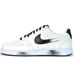 Nike Кроссовки Court Vision 1 Mountain Bell Birch, износостойкие, низкие, для скейтбординга, унисекс, черные, белые dh2987-101（team801-山钟幽桦） | black white