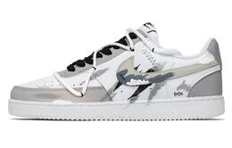 Nike Кроссовки Court Vision 1 Whispering Claw, износостойкие, низкие, для скейтбординга, унисекс, серо-белые dh2987-101(team201-男女款风云魔爪) | gray white