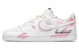 Nike Кроссовки для скейтборда Court Vision 1 Perfect Lover, износостойкие, низкие, унисекс, белые, розовые dh2987-101(team201-男女款满分恋人) | white pink