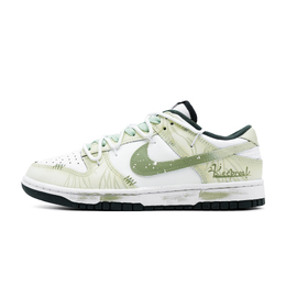 Nike Кроссовки для скейтбординга Dunk Trace Of Leaf, устойчивые к истиранию, унисекс, белые, зеленые dv0833-111(team861-叶之痕) | white green