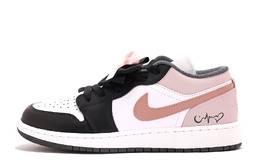 Jordan 1. Низкие винтажные баскетбольные кроссовки с износостойким покрытием, унисекс, розовые 553558-152（team59-奥利奥粉雪一五） | pink