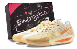 Nike Баскетбольные кроссовки Air Zoom GT Cut 3 Vintage, унисекс, низкие, белые/желтые/оранжевые hj8205-100（team144-月光宝盒） | orange white (black pink gift box)