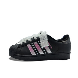 Adidas Кроссовки для скейтбординга Superstar 2 Low Top, женские, черные ji0079(team1386-黑粉甜心） | black