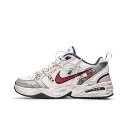 Nike Кроссовки Air Monarch 4 Chunky унисекс, низкие, серые/красные 415445-102(teamm-瑞雪祝冬) | gray red