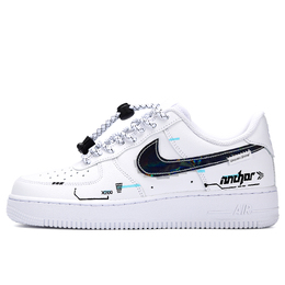 Nike Кроссовки для скейтборда Air Force 1 Vector's Ruin, износостойкие, низкие, унисекс, белые cw2288-111（team1225-矢量之墟） | white