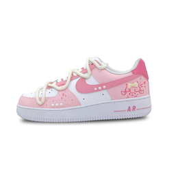Nike Кроссовки Air Force 1 с противоскользящим износостойким низким верхом для скейтборда, унисекс, розовые cw2288-111(team516-樱花咩咩羊) | pink