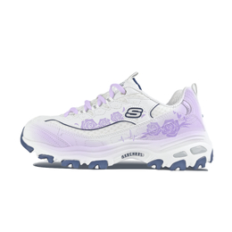 Skechers Женские кроссовки D'LITES 1.0 с низким верхом и массивной подошвой, устойчивые к истиранию, белые 99999863-wnv(team183-朝云暮雨） | white