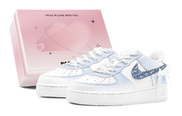 Nike Кроссовки для скейтбординга Air Force 1 женские, низкие, белые dh2920-111(teams2-海盐恋夏s-box) | sky blue