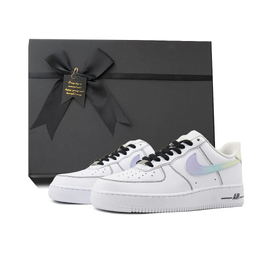 Nike Кроссовки для скейтбординга Air Force 1, унисекс, низкие, белые, черные cw2288-111(team384-空军冰淇淋box) | white box clothing sets