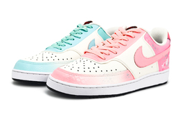 Nike Кроссовки Court Vision 1 с низким верхом, устойчивые к истиранию, унисекс, розовые, синие dm1187-101(team1065-清甜双生） | blue pink