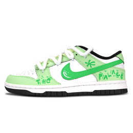 Nike Кроссовки для скейтбординга Dunk Black White, Ideal Home, износостойкие, низкие, унисекс, зеленые dd1391-100（team883-理想家园） | green