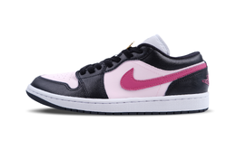 Jordan Баскетбольные кроссовки Air 1 Low Top Vintage, женские, черно-розовые dc0774-101(team86-清新莓莓） | black pink