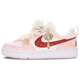 Nike Низкие износостойкие кроссовки для скейтбординга Court Borough Dreamy Blossom, женские, золотисто-розовые dv5456-105（team823-花间绮梦） | gold pink