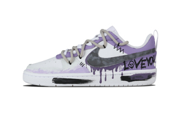 Nike Кроссовки Court Vision 1 Purple Skull Love Heart, износостойкие, низкие, для скейтбординга, унисекс, фиолетово-черные dh2987-101（team1374-紫骷爱核） | purple black
