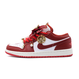Jordan Баскетбольные кроссовки Air 1 Rosy Joyful Red, износостойкие, винтажные, низкие, женские, красные fj3465-160（team473-嫣红喜悦） | red