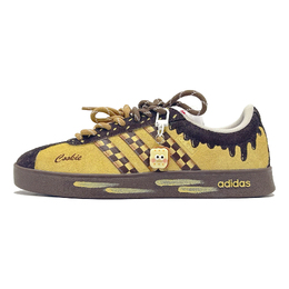 Adidas Кроссовки для скейтбординга VL COURT 2.0 Cookies с амортизацией, износостойкие, низкие, унисекс, темно-желто-коричневые hq1802(team410-曲奇饼干） | dark yellow brown
