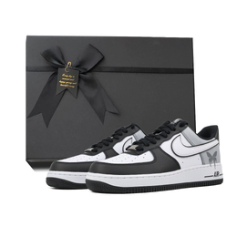 Nike Кроссовки для скейтбординга Air Force 1, унисекс, низкие, белые dv0788-001(team384-蝶空之境box) | black white gray