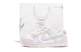 Nike Кроссовки для скейтбординга Dunk, устойчивые к истиранию, унисекс, белые, серые im3371-030(team59-山海金sbox） | white gray