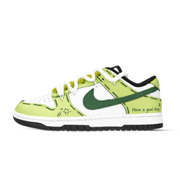 Nike Кроссовки для скейтбординга Dunk Black White, Good Luck Always Comes, износостойкие, низкие, унисекс, зеленые, белые hf5441-100（team-971好运常来） | green white