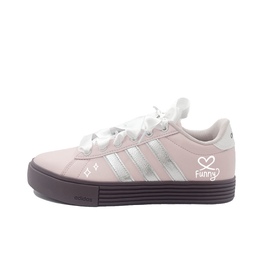 Adidas Низкие кроссовки для скейтбординга Daily 4.0, устойчивые к истиранию, розовые, унисекс jr0080(tea641-银粉心悸) | pink