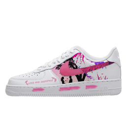 Nike Кроссовки Air Force 1 для скейтбординга, износостойкие, белые, унисекс cw2288-111(team10- love与深空2) | white