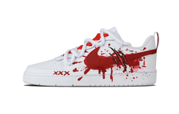 Nike Кроссовки для скейтборда Court Vision 1 Blood Claw, устойчивые к истиранию, низкие, унисекс, красные, белые dh2987-101（team1374-血之爪） | red white