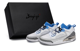 Jordan Баскетбольные кроссовки Spizike Vintage, унисекс, низкие, белые/синие/черные/серые fq1759-141(team80-男女款孟夏草木sbox) | white blue black gray