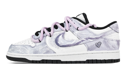 Nike Кроссовки для скейтбординга Dunk Wind Blowing Bellflower фиолетовые, износостойкие, низкие, унисекс, фиолетово-белые dd1391-100(team773-风吹紫铃) | purple white