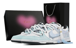 Nike Кроссовки для скейтбординга Dunk Bamboo Forest, Heart Box, устойчивые к истиранию, синие и белые, унисекс dd1391-100(team773-竹林-爱心礼盒) | blue white