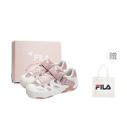 Fila Женские кроссовки для скейтбординга Omelette, износостойкие, легкие и дышащие, с низким верхом, белые, розовые f12w542225fgr | milk white/rose smoke pink