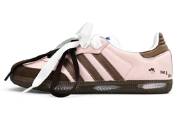 Adidas SAMBA OG износостойкие и легкие немецкие армейские кроссовки с низким верхом, женские, розово-коричневые b75806(team1324-甜莓巧棕) | berry powder chocolate brown
